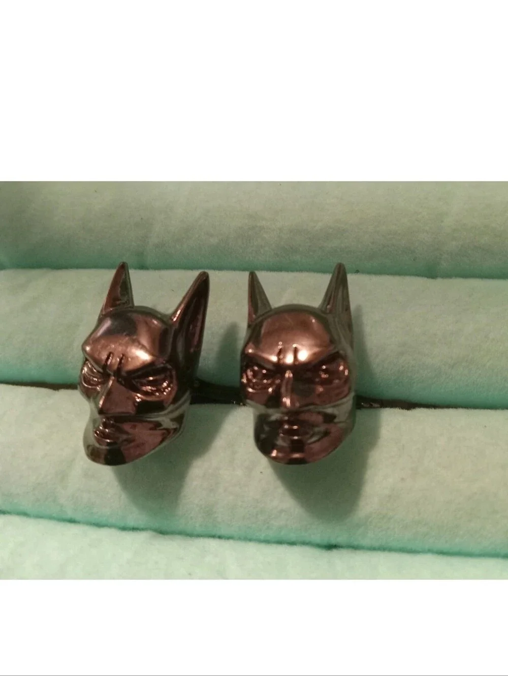 Men's Batman Head Cufflinks - Metallic Black